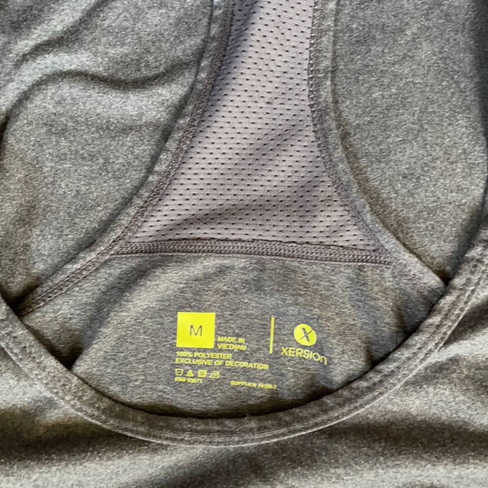 Grey Workout Razorback Top - Picture 3 of 3